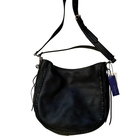 Rebecca Minkoff Black Leather Hobo with Whipstitch - Picture 5 of 11